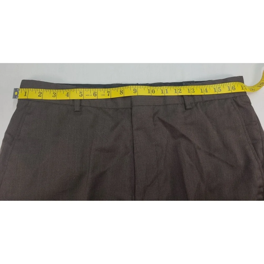 Vtg Banana Republic Mens Dress Pants‎ 35x34(32) 100% Wool Flat Front Cuffed